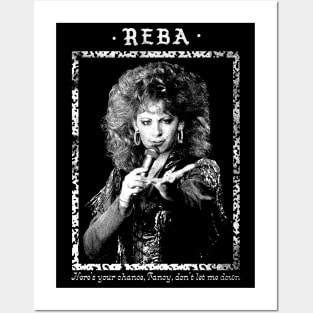 Reba /// Fancy \\\ Vintage Faded Style Fan Design Posters and Art